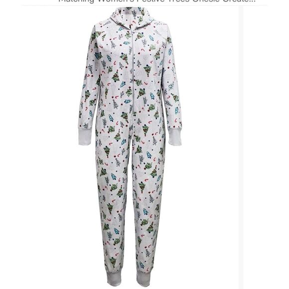 Macys Unisex Family PJs Pajamas Grey‎ Green Small & XL - Picture 1 of 6